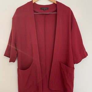 Dynamite Women's Red Kimono Cardigan
